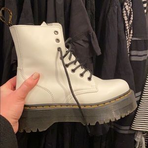 Dr Martens Jadon White Platform Boots